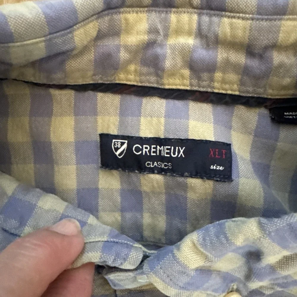 Men's Cremeux XLT Button Down Shirt 100% Cotton‎ Tall